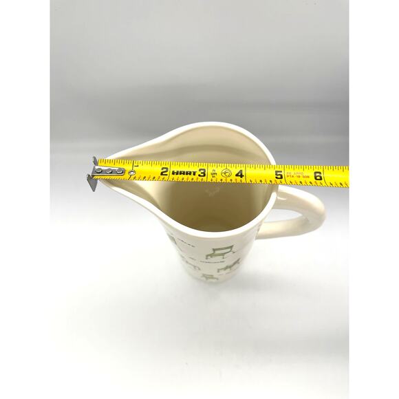 Rae Dunn French Sketch Boutique "The Scattering" Green Chairs Pitcher - Picture 12 of 12